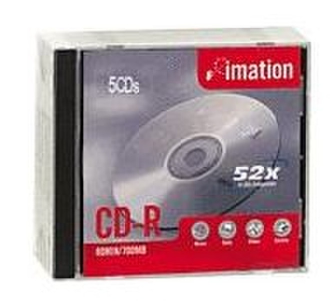 Imation CD-R 52X 700MB/80min, 5 pack Jewel Case CD-R 700МБ 5шт