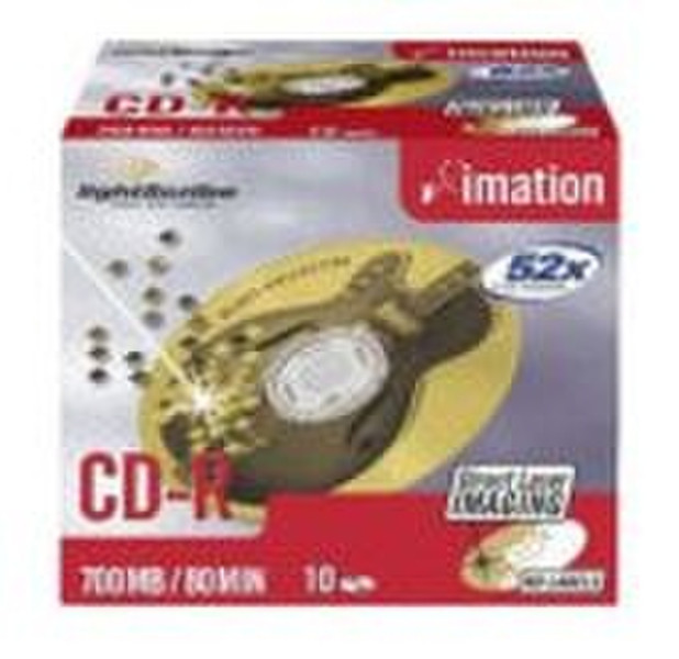 Imation Lightscribe CD-R 52x, 10pack Slim Case CD-R 700MB 10Stück(e)