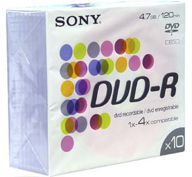 Sony 10 coloured DVD-R