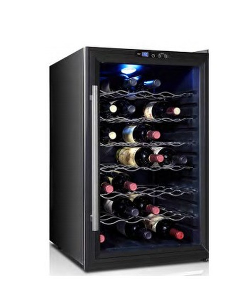 Caviss SP128 CFE Отдельностоящий Компрессорный винный шкаф Черный 28бутылка(и) D wine cooler