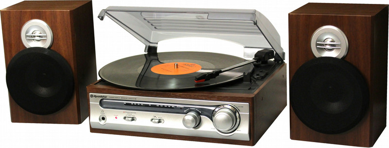 Roadstar HIF-5988 Silver,Wood audio turntable