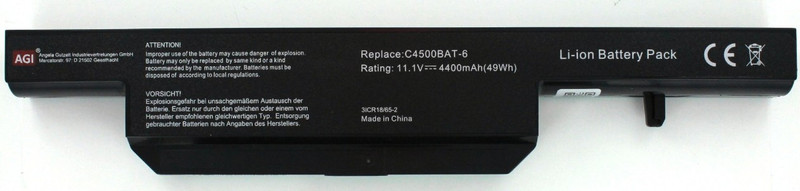AGI 36468 Lithium-Ion 4400mAh 11.1V rechargeable battery