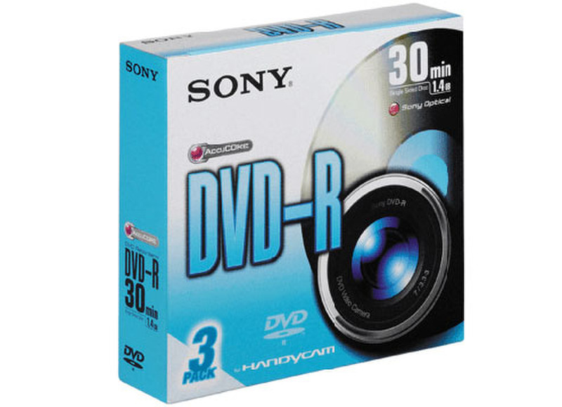 Sony 3DMR30S1 1.4ГБ DVD-R 3шт чистый DVD