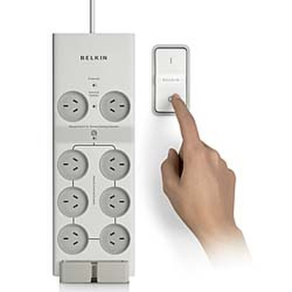 Belkin Conserve Surge Protector 8розетка(и) 240В Белый сетевой фильтр