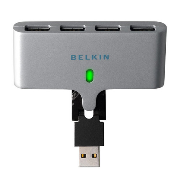 Belkin Swivel Hub 480Mbit/s Silber Schnittstellenhub