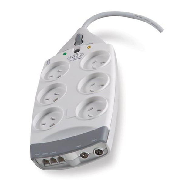 Belkin Superior Series 6-Way (2m Cord) 6AC outlet(s) 2m White surge protector