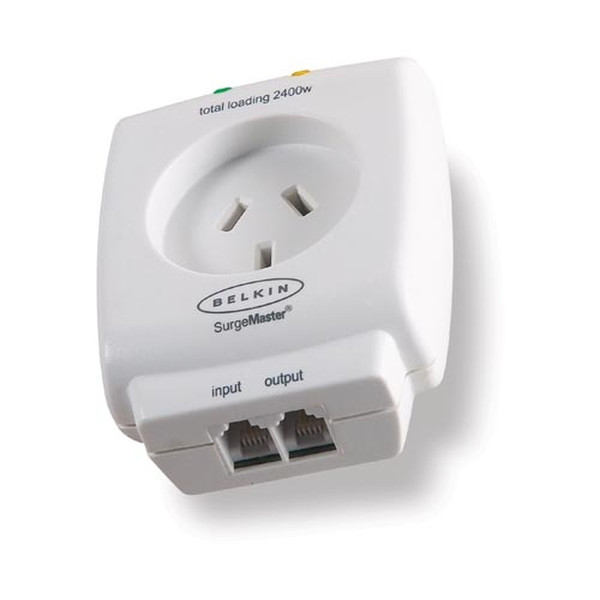 Belkin Home Series Surge Cube / Tel 1розетка(и) Белый сетевой фильтр