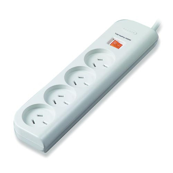 Belkin 4-Outlet Economy Surge Protector 4розетка(и) 1м Белый сетевой фильтр