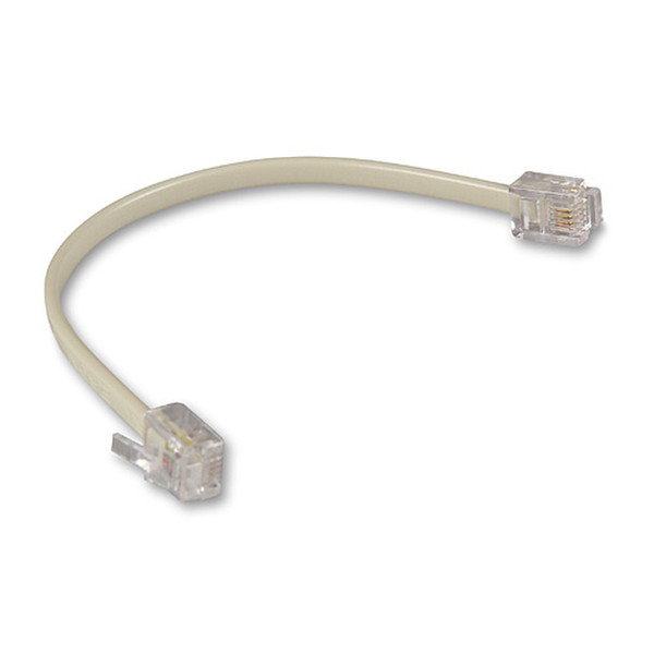 Belkin 170mm Line Cord - Beige 0.17m Yellow telephony cable