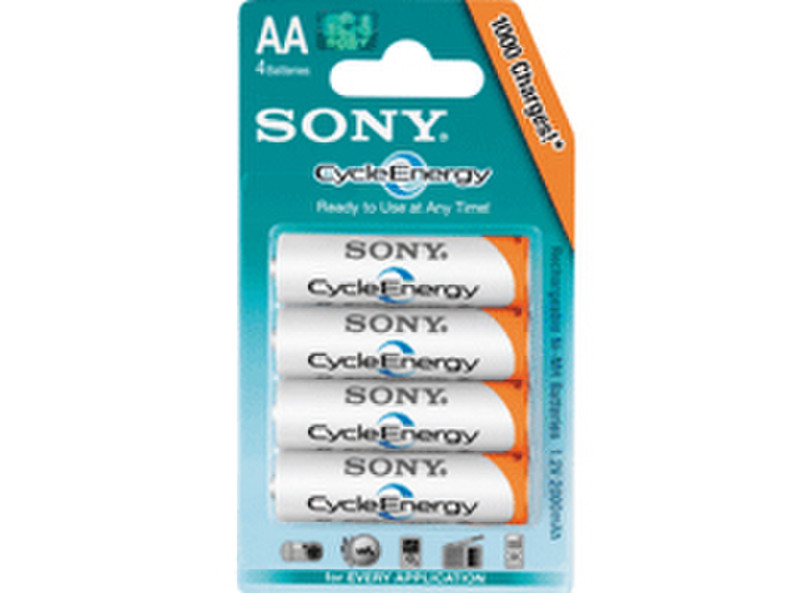 Sony Rechargeable Batteries Pack Nickel-Metallhydrid (NiMH) Wiederaufladbare Batterie