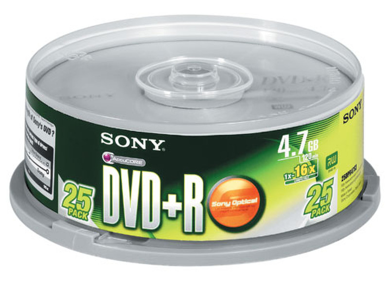 Sony 25DPR47S3 4.7ГБ DVD+R 25шт чистый DVD