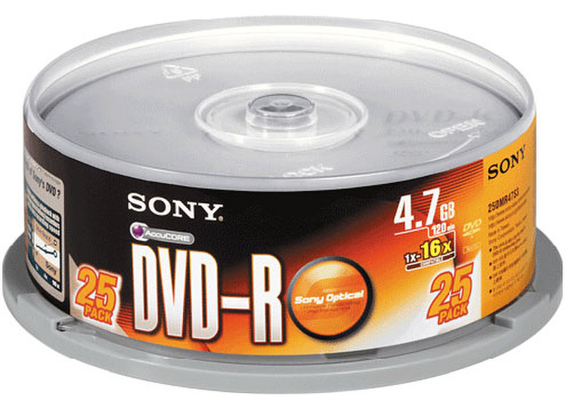 Sony 25DMR47S3 4.7GB DVD-R 25Stück(e) DVD-Rohling