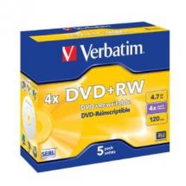 Verbatim DVD+RW 4.7ГБ DVD+RW 5шт