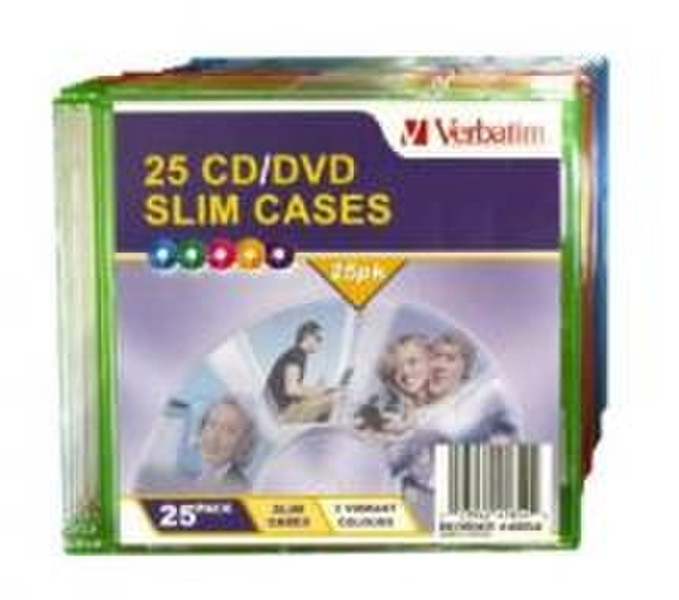 Verbatim CD/DVD Coloured Slim Cases 1discs Multicolour