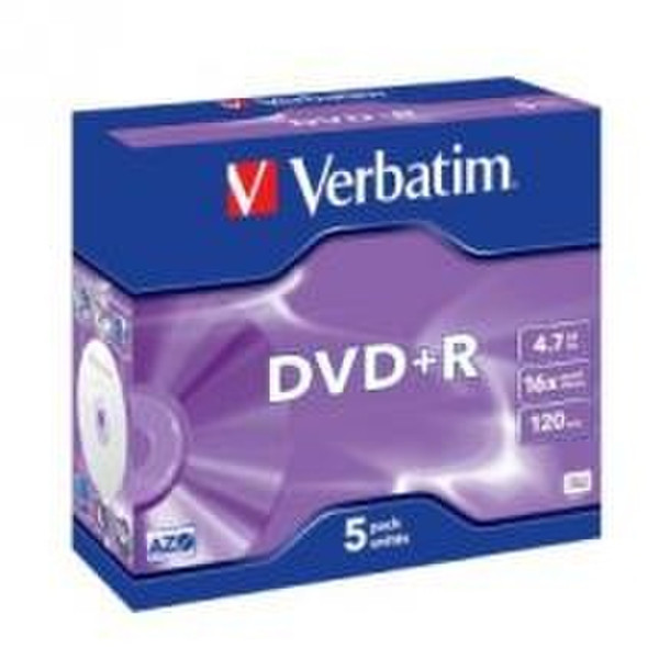 Verbatim DVD+R 4.7GB DVD+R 5pc(s)