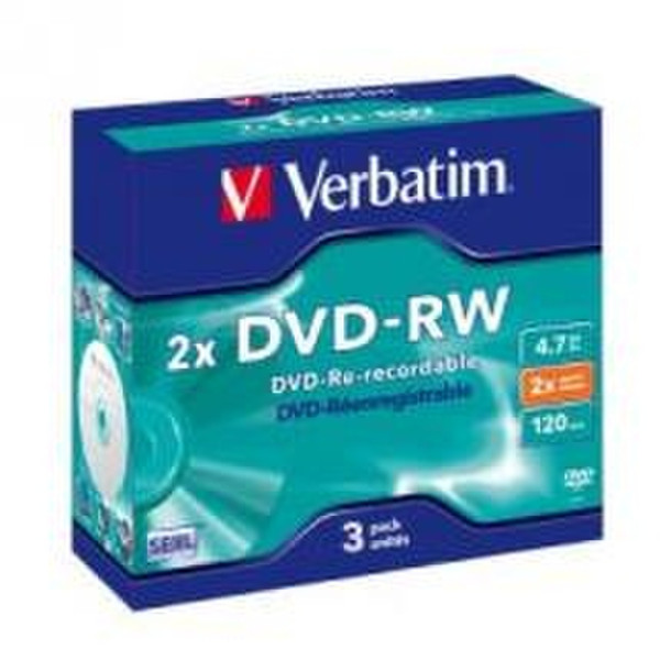 Verbatim DVD+RW 4.7GB DVD-RW 3Stück(e)