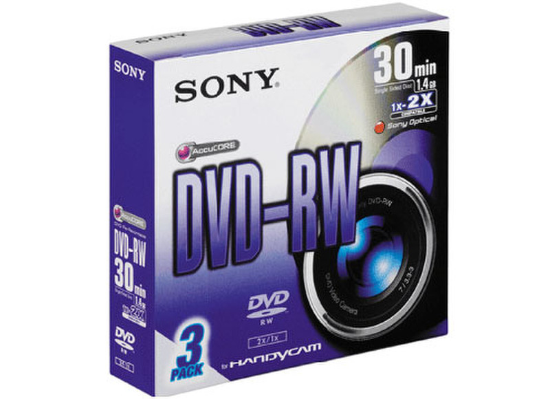 Sony 3DMW30S2 1.4GB DVD-RW 3Stück(e) DVD-Rohling