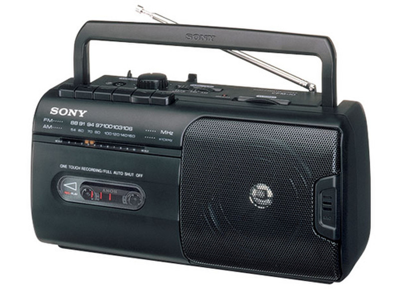 Sony CFM10B Black cassette player