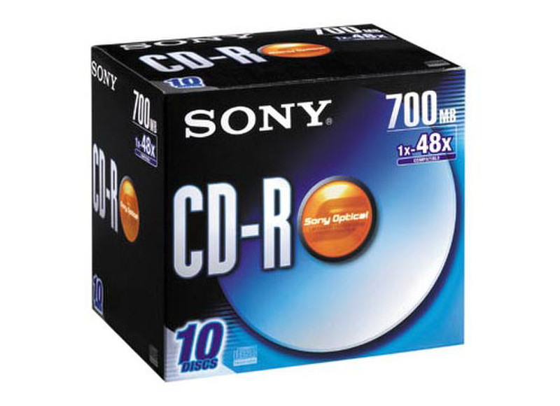 Sony 10CDQ80S1SLIM CD-R 700МБ 10шт чистые CD