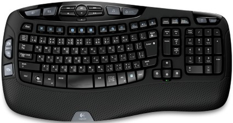 Logitech Wave Keyboard USB QWERTY Schwarz Tastatur