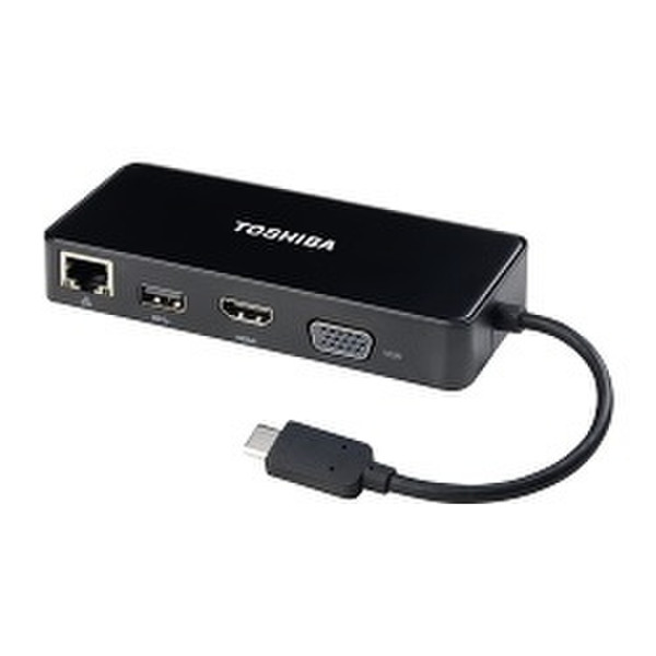 Toshiba PA5272U-2PRP USB 3.0 (3.1 Gen 1) Type-C Schwarz Schnittstellenhub
