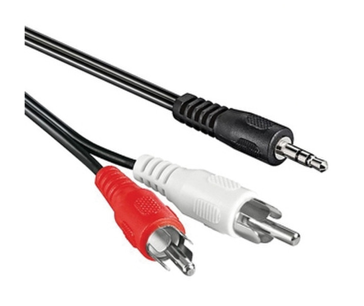 Atlantis Land P019-AUD-JRCA-2.0 2m 3.5mm 2 x RCA Schwarz, Rot, Weiß Audio-Kabel
