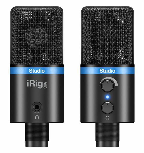 IK Multimedia IP-IRIG-MICSTDBLA-IN Studio microphone Verkabelt Schwarz, Blau Mikrofon