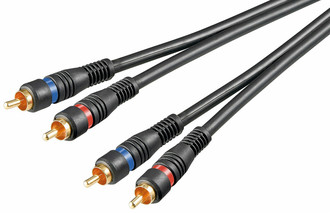 DeLOCK 2m, 2xRCA/2xRCA 2m 2 x RCA 2 x RCA Black audio cable