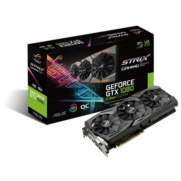 ASUS ROG-STRIX-GTX1080-O8G-11GBPS GeForce GTX 1080 8GB GDDR5X graphics card