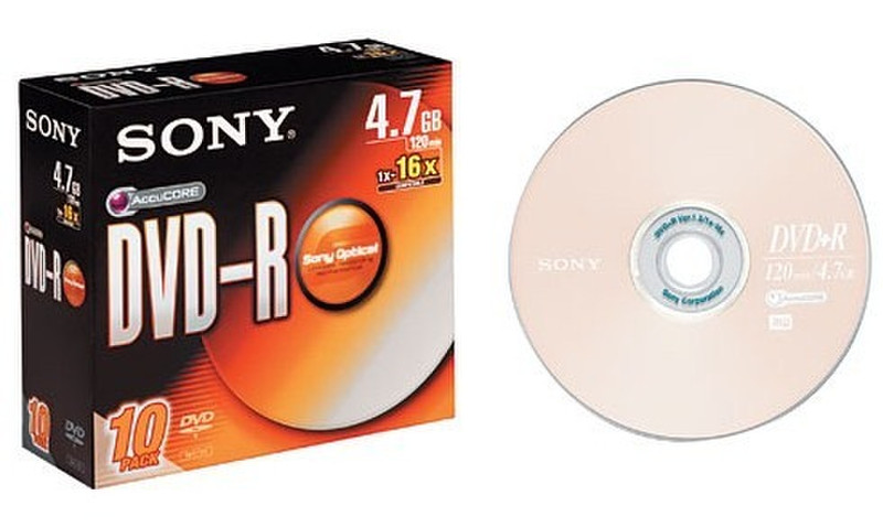 Sony 10DMR47S3 4.7GB DVD-R 10Stück(e) DVD-Rohling