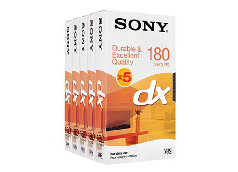 Sony 5E180DXH VHS 180min 5pc(s) audio/video cassette