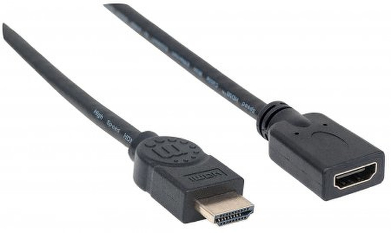 Manhattan 354387 3м HDMI HDMI Черный HDMI кабель
