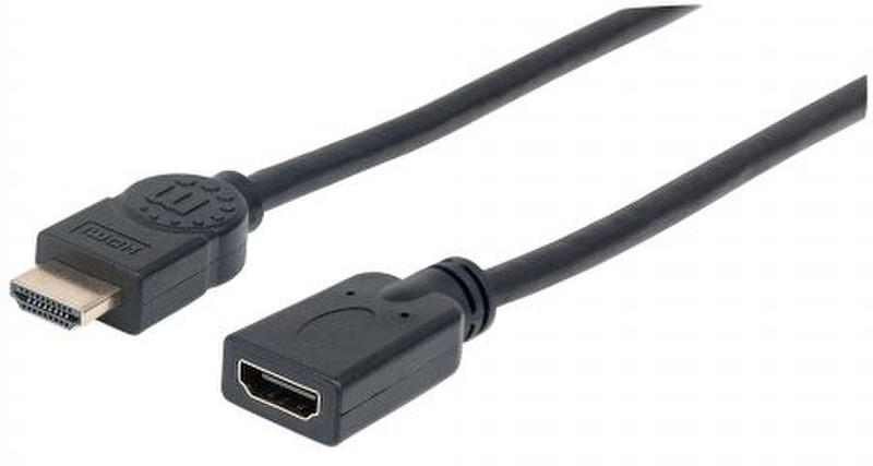 Manhattan 354363 1м HDMI HDMI Черный HDMI кабель