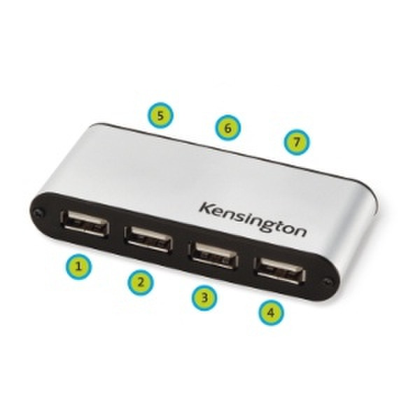 Kensington Портативный USB-концентратор с 7-ю портами