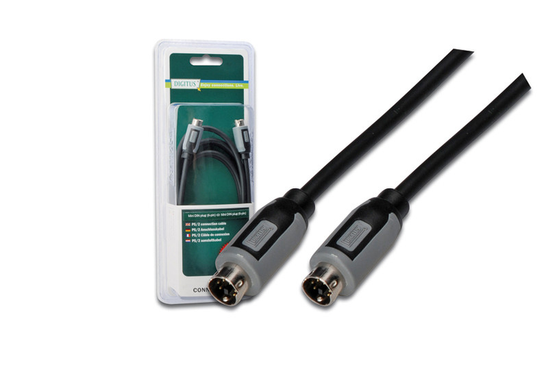 Digitus PS/2 cable, 3m 3m Schwarz PS/2-Kabel
