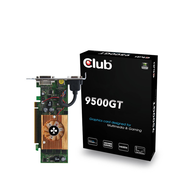 CLUB3D GeForce 9500GT GeForce 9500 GT 1GB GDDR2