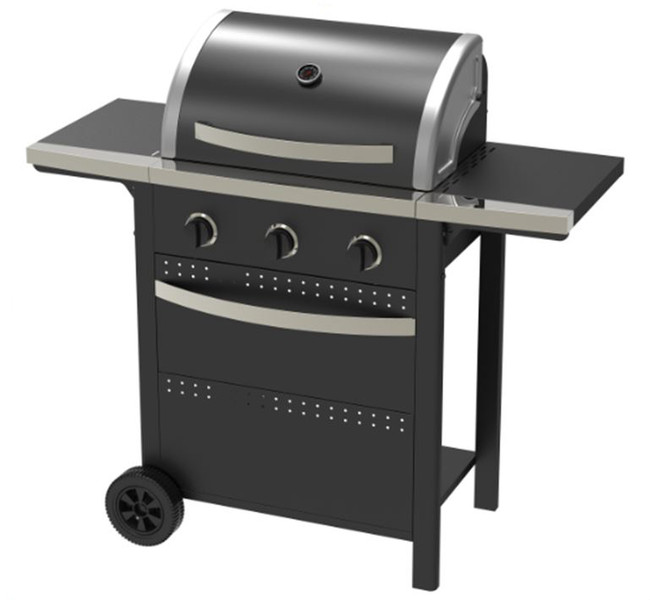 Invicta Lantana Barbecue Cart Propane/butane 9000W Black,Stainless steel