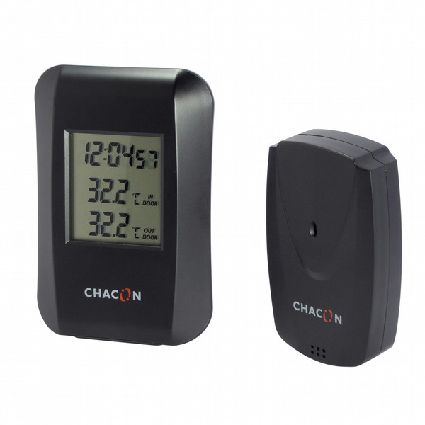 Chacon 54414 Indoor/outdoor Electronic environment thermometer Black