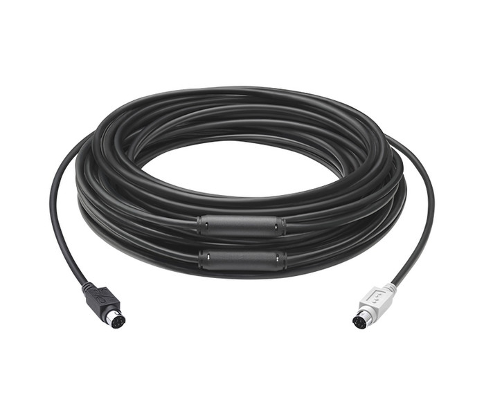 Logitech 939-001490 15м 6-p Mini-DIN 6-p Mini-DIN Черный кабель PS/2