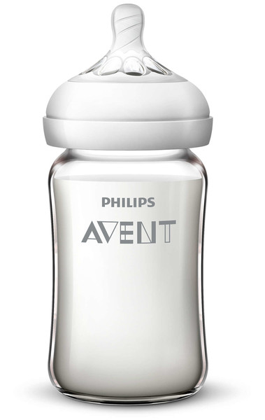 Philips AVENT SCF679/13 240ml Glass Transparent,White feeding bottle