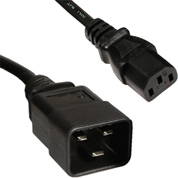 Cablenet 42 0592 2m C20 coupler C13 coupler Black power cable