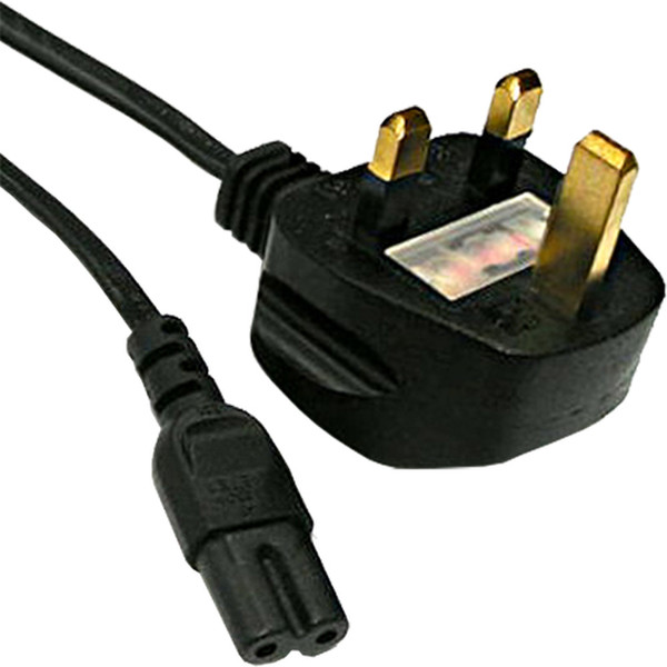 Cablenet 42 2594 2m Power plug type G C7 coupler Black power cable