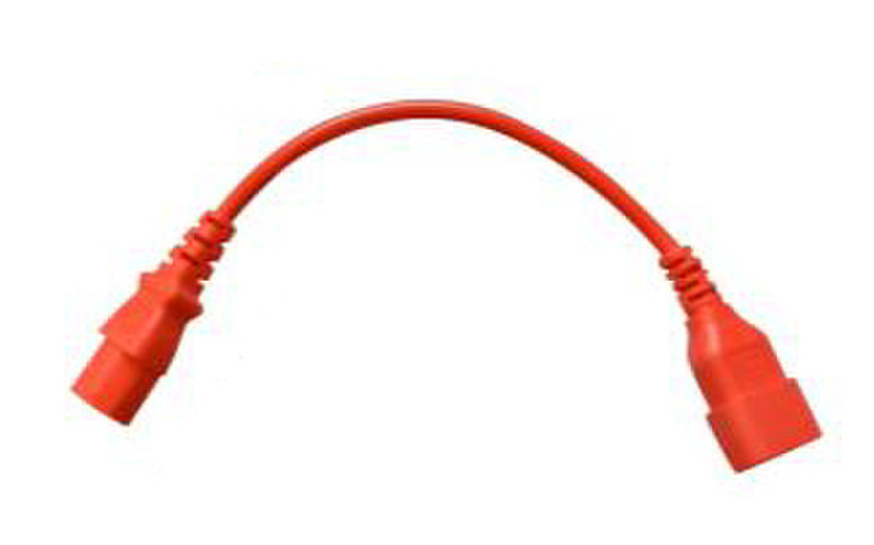 Cablenet 42 2700 0.5m C14 coupler C13 coupler Red power cable