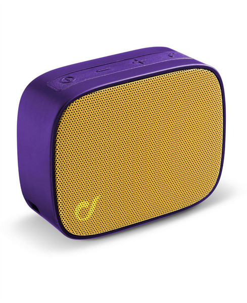 Cellularline Fizzy Mono portable speaker Прямоугольник Пурпурный, Желтый
