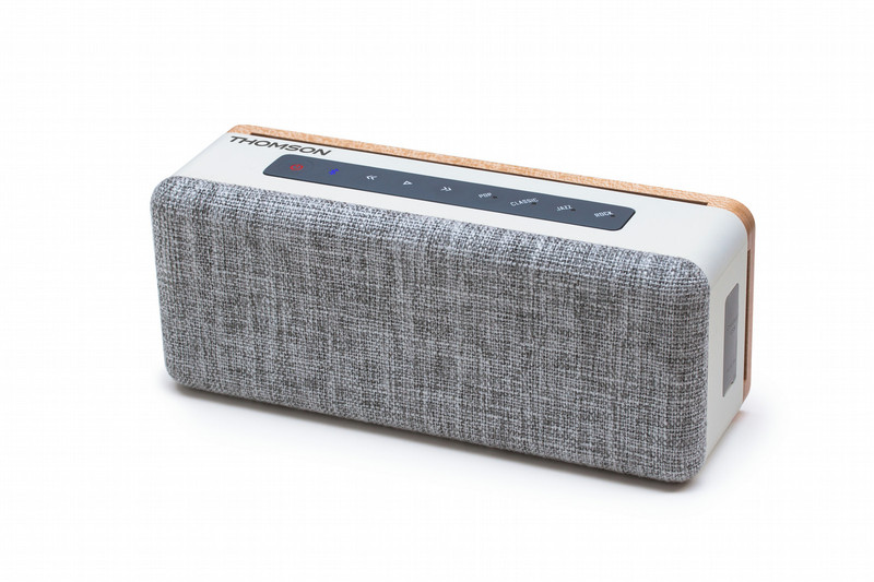 Thomson WS04 Stereo portable speaker 20W Rechteck Braun, Grau, Weiß Tragbarer Lautsprecher