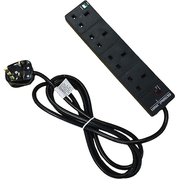Cablenet PB 4W10MB 4AC outlet(s) 10m Black surge protector