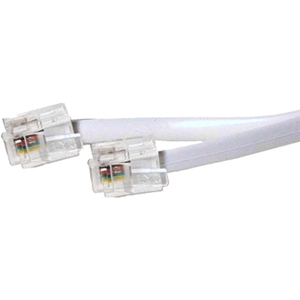 Cablenet 5m RJ11-RJ11 6p4c (All Lines) White 5м Белый телефонный кабель