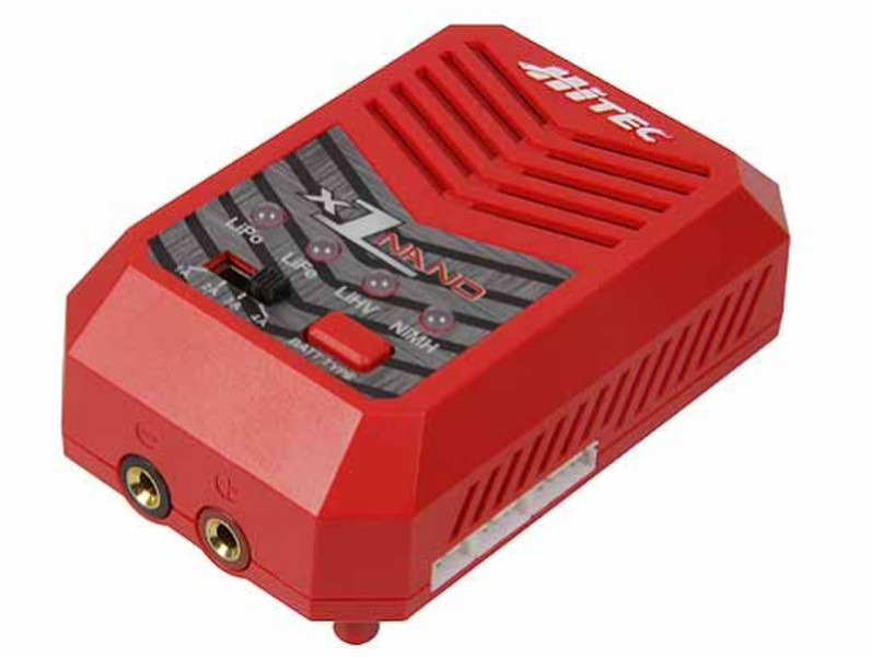 Hitec 114132 Indoor battery charger Red battery charger
