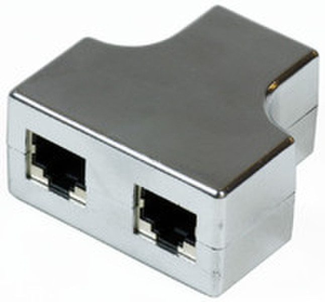Microconnect RJ45-2xRJ45 F-F Schwarz, Silber Netzwerksplitter