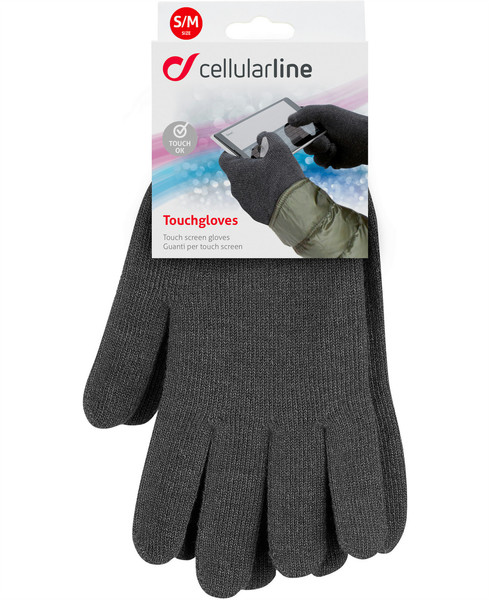 Cellularline Touchgloves - S/M Touchscreen gloves Black
